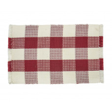 Placemats Ribbed - Honeycomb - Burgundy Check