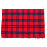 Placemats Ribbed - Belvedere Red Lurexed