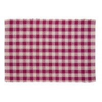Placemats Ribbed - Burgundy Check