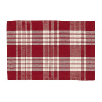 Placemats Ribbed - Stone Red Plaid