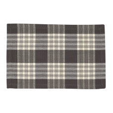 Placemats Ribbed - Stone Grey Plaid