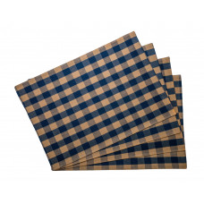Placemats Fused - Navy Check