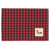 Placemats Fabric - Buffalo Red (Loone Emb.)