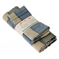 Placemats 4 + 4 Napkins Set - Sand Blue