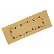 Table Runner Fused - Burlap Berry with Star