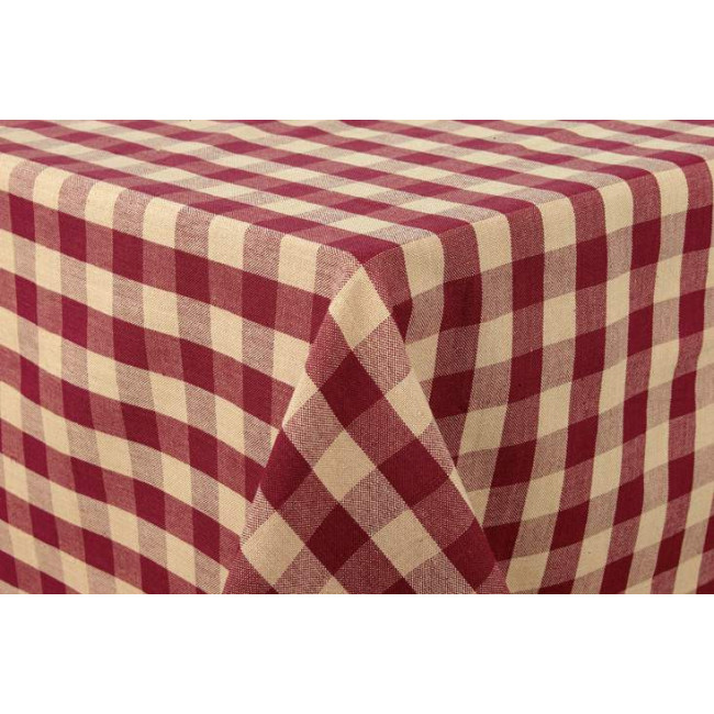 Table Cloth Burgundy Check