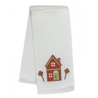 Tea Towels Pattern - Ginger Bread House  Emb.
