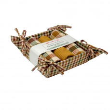 Bread Basket Set Large Banded with 3 pc T Towels - Cambridge