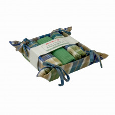 Bread Basket Set Large Banded with 3 pc T Towels - Sea Queen