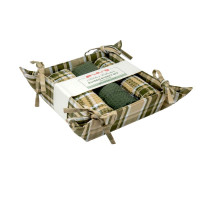 Bread Basket Set Large Banded with 3 pc T Towels - Tulsi