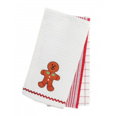 3 Pc. Tea Towels Set - Ginger Bread Boy
