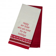 2 Pc. Tea Towels Set - Happy Holiday Home