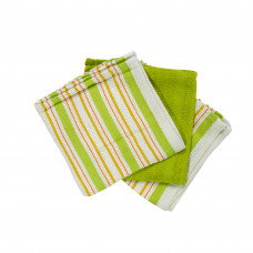 3 Pc. Dish Cloth Set - Green Stripes