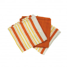 3 Pc. Dish Cloth Set - Orange Stripes