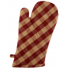 Oven Mitten - Burgundy Check