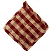 Pot Holder - Burgundy Check