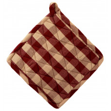 Pot Holder - Burgundy Check