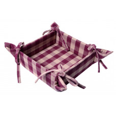 Bread basket - Burgundy Check