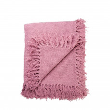 Cotton Throw Heart Weave - Dusty Rose