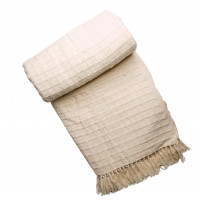Cotton Throw Wafflet Weave - Natural/Ecru - Twin Size