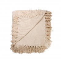 Cotton Throw Heart Weave - Natural