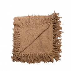 Cotton Throw Heart Weave - Taupe/Beige