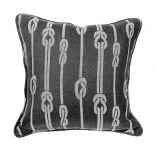 Zip Cushion Cover - Black Rope Design