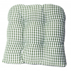 Chair Pad Tufted - Toro Green Check