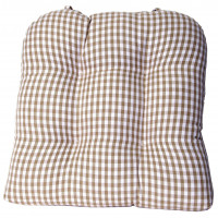 Chair Pad Tufted - Toro Beige Check