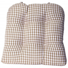 Chair Pad Tufted - Toro Beige Check