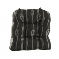 Chair Pad Tufted - Black Rope