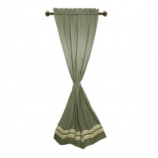 Rod Pocket Curtain, Pattern - Berryvine Green